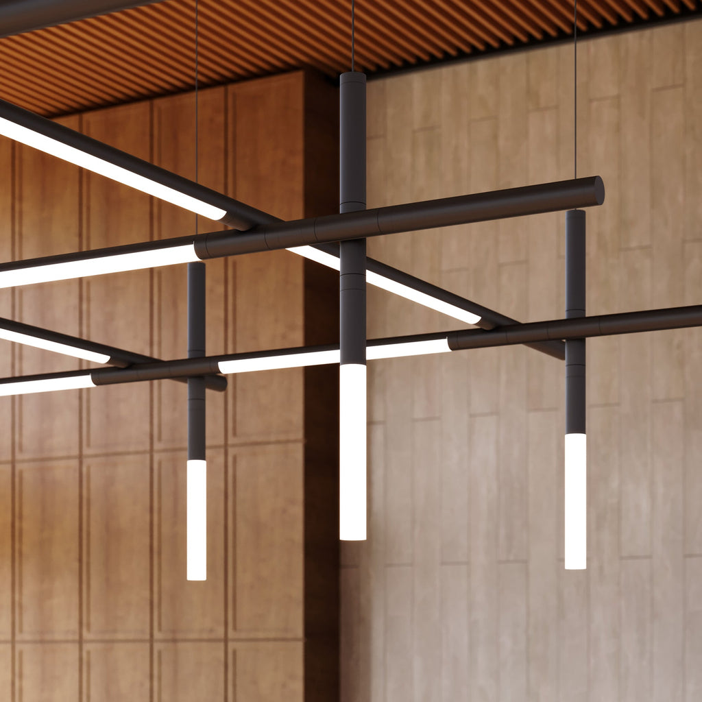 Lampă suspendată liniară geometrică