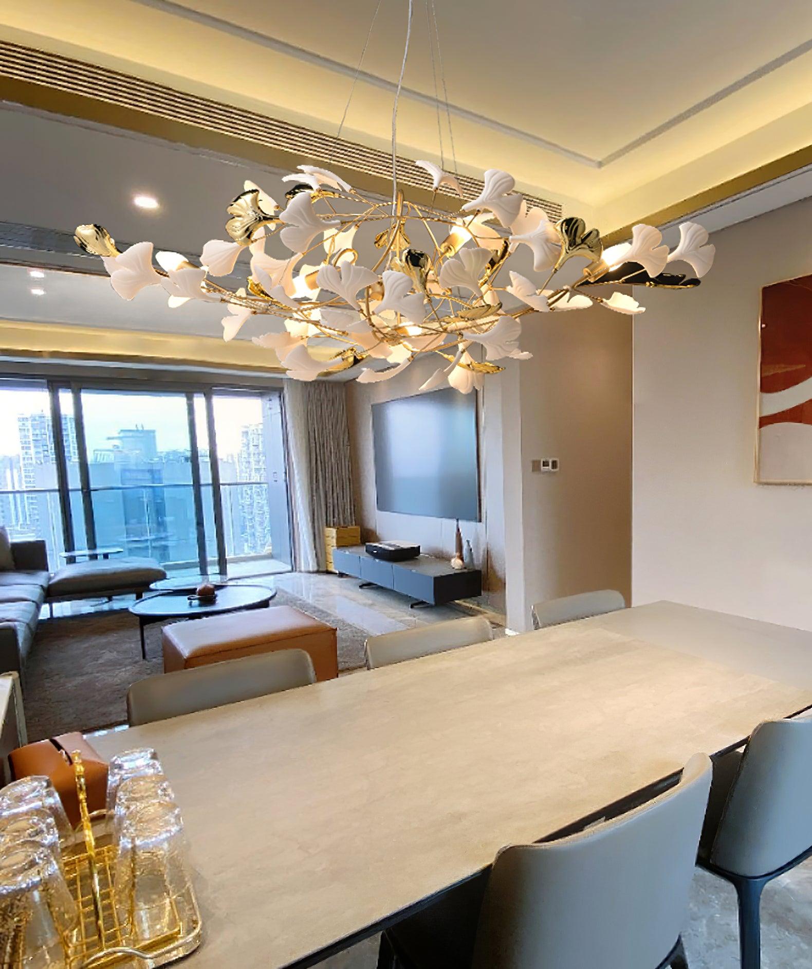 Horizon Bloom Gingko Chandelier