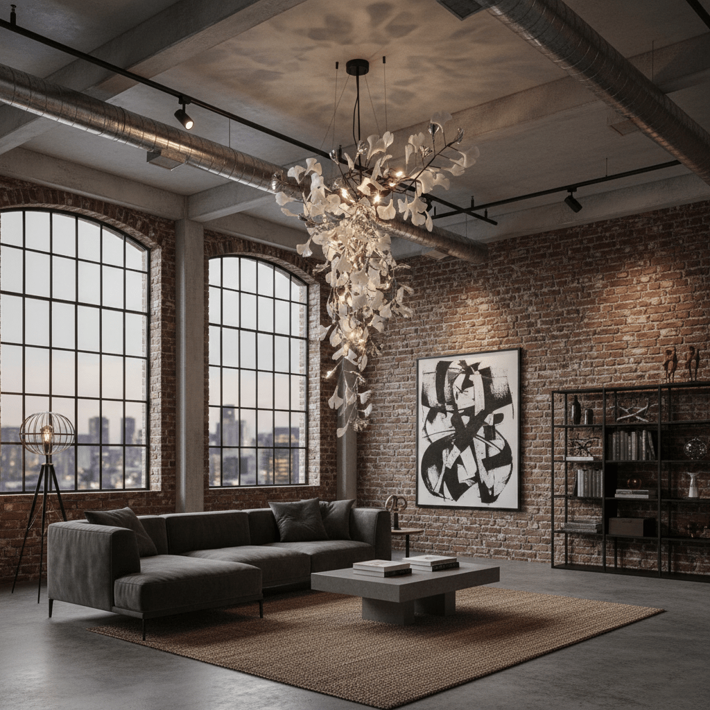 Ginkgo Tip Tlying Chandelier