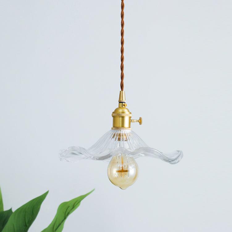 Glass Hibiscus Flower Pendant Light - Vakkerlight