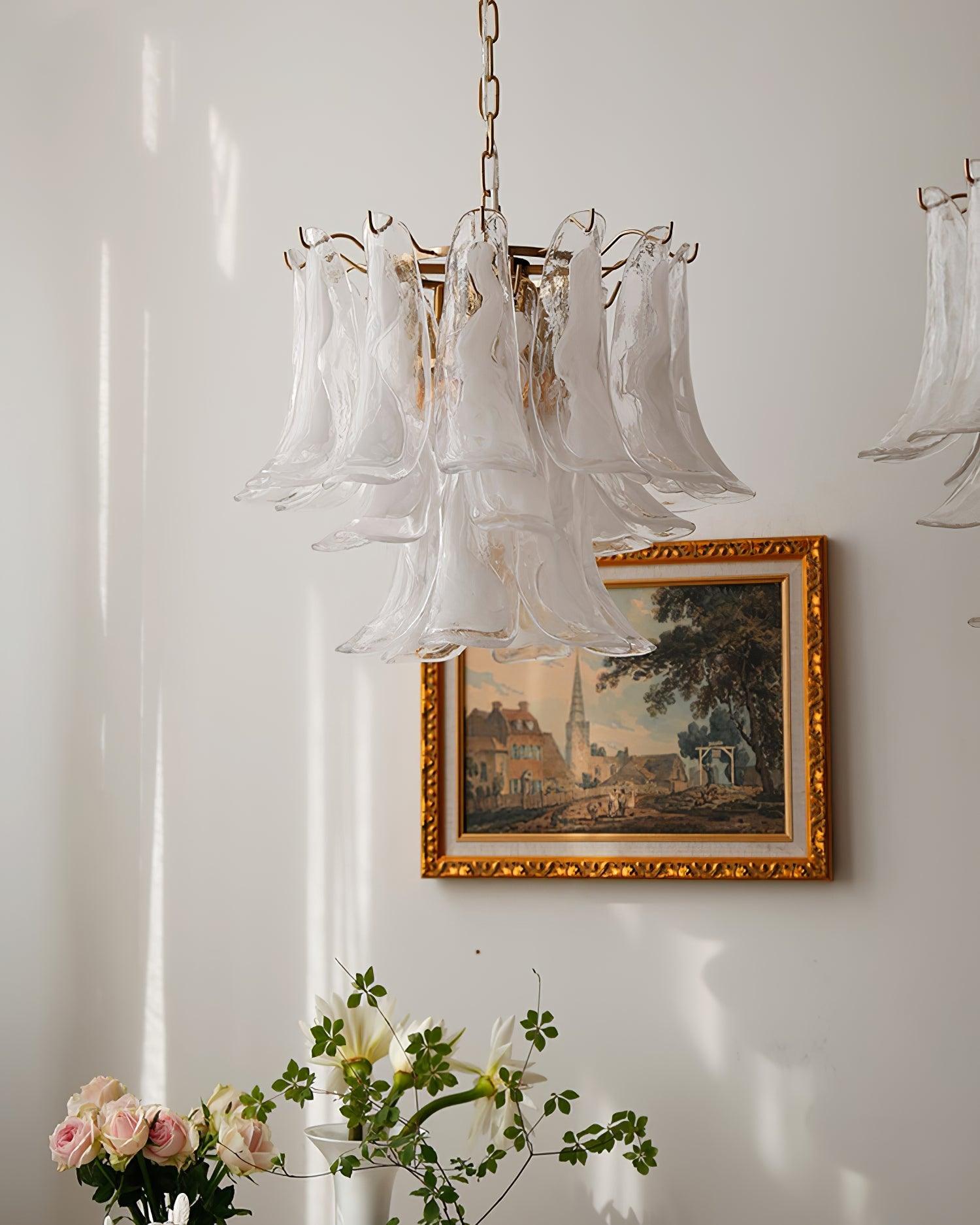 Murano Glass Leaf Chandelier