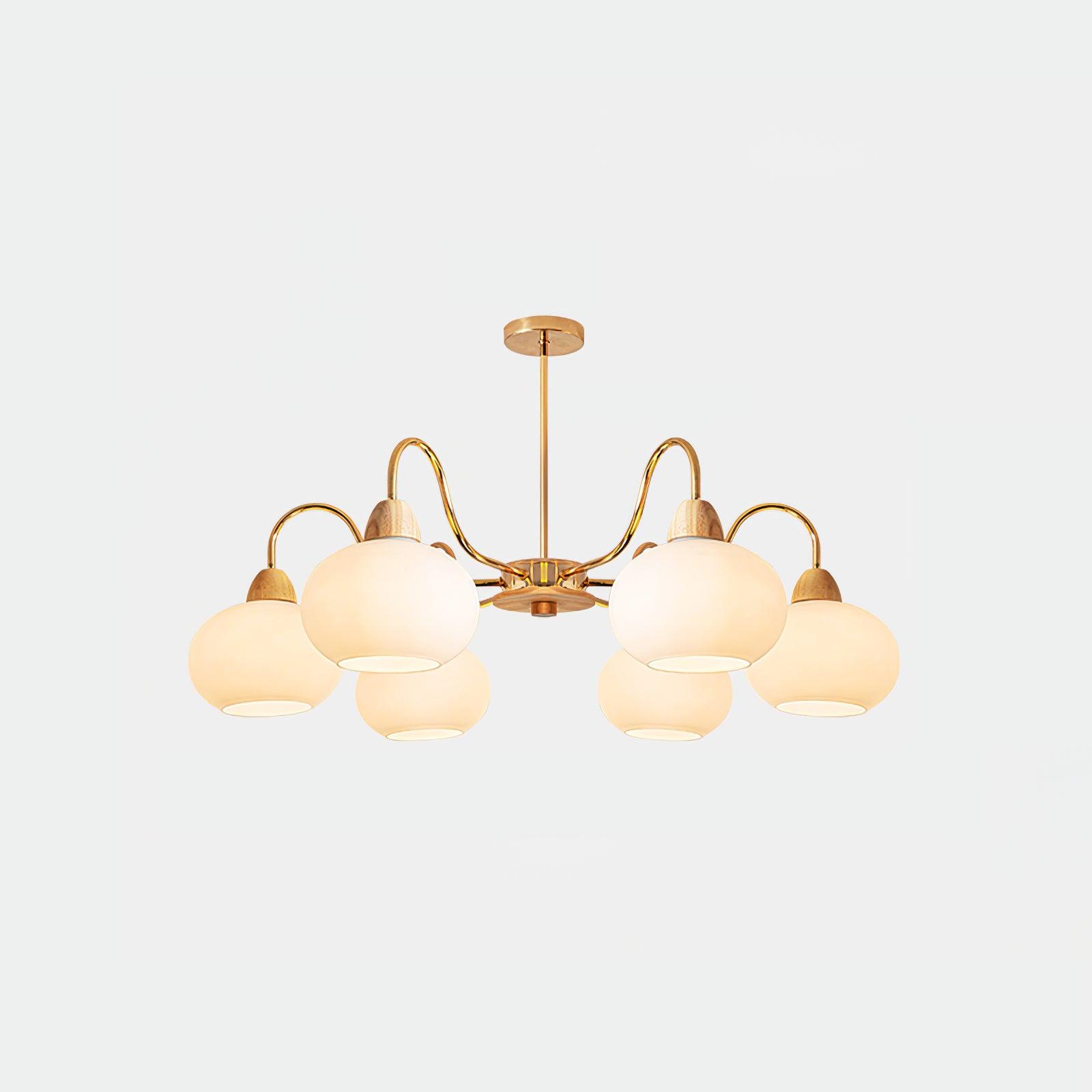 Glass Persimmon Chandelier - Vakkerlight