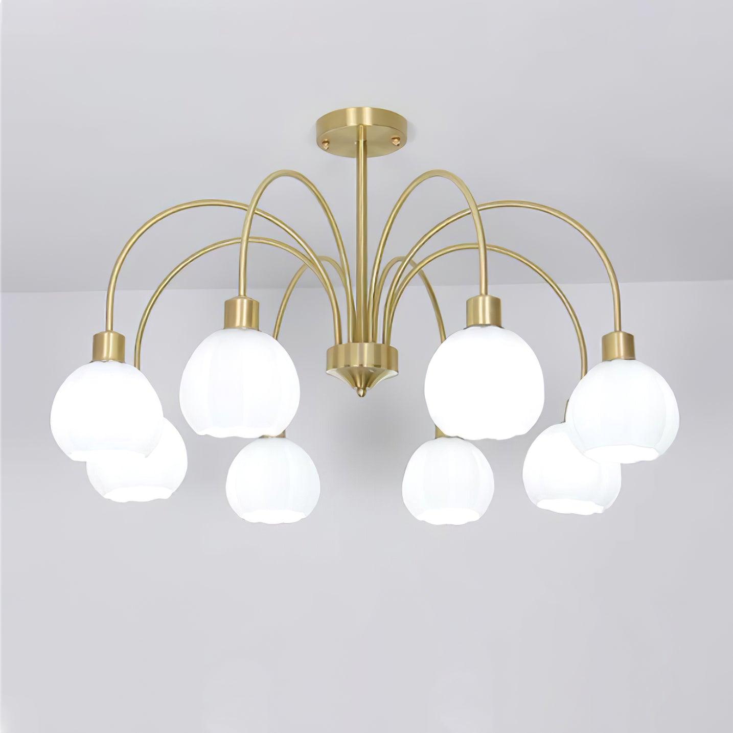 Glass Pumpkin Gold Chandelier - Vakkerlight