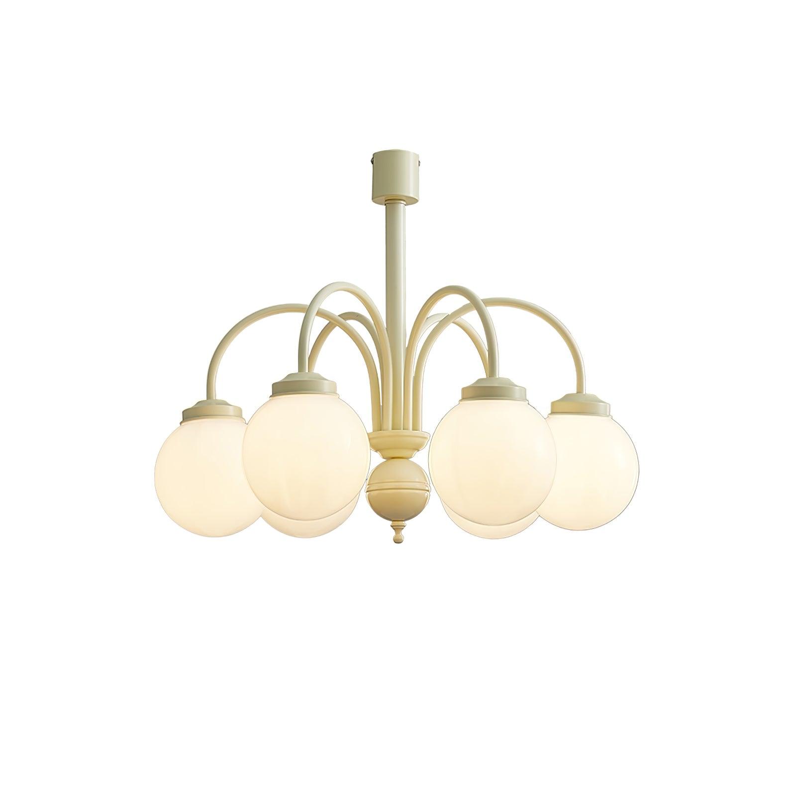 Cream Glass Sphere Chandelier - Vakkerlight