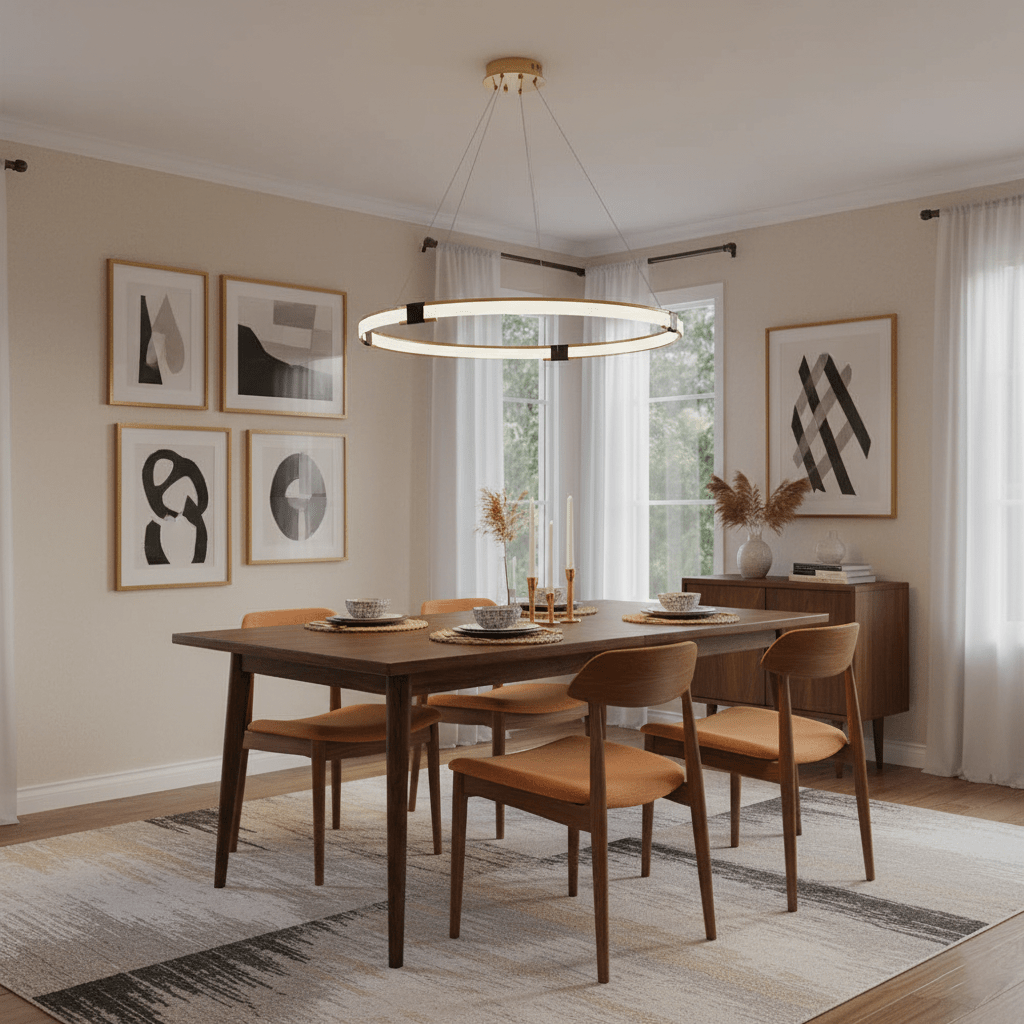 Gold Ring Chandelier