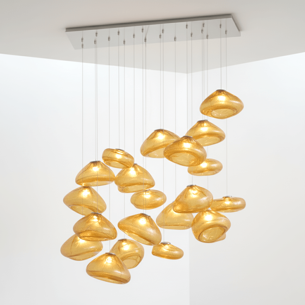 Blown Glass Mesh Pendant Light - Vakkerlight