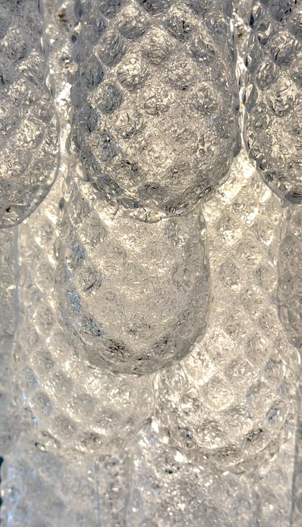 Mid-Century Murano Chandelier | Punto di Luce |  41 Clear Drop Glasses