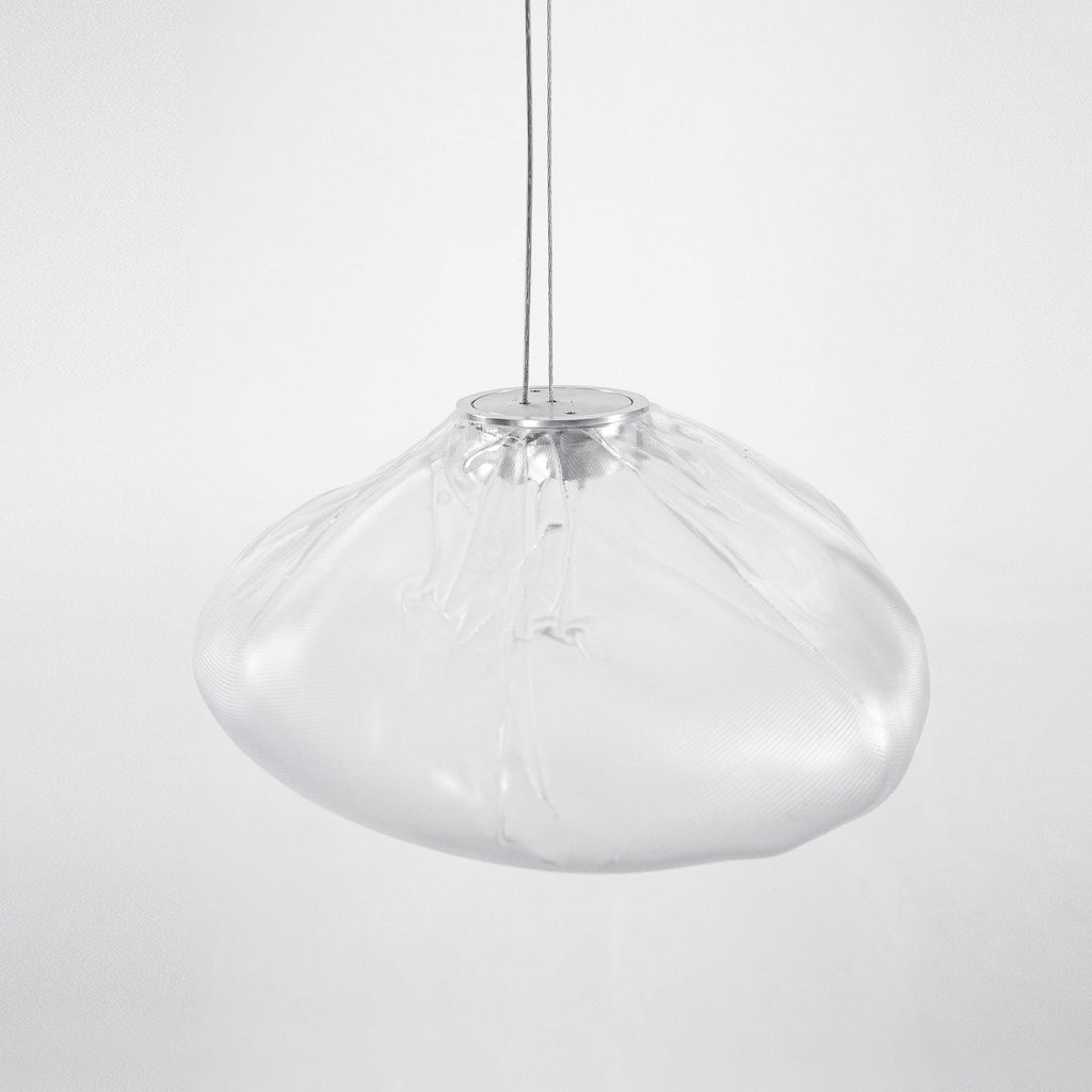 Lampă suspendată din plasă de sticlă suflată