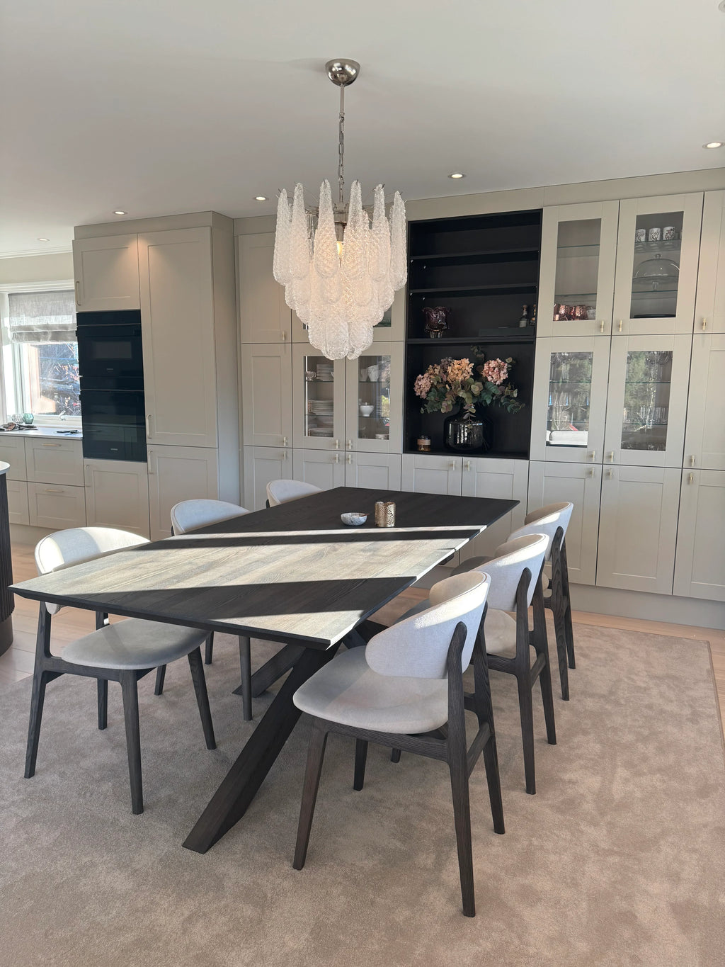 Mid-Century Murano Chandelier | Punto di Luce |  41 Clear Drop Glasses