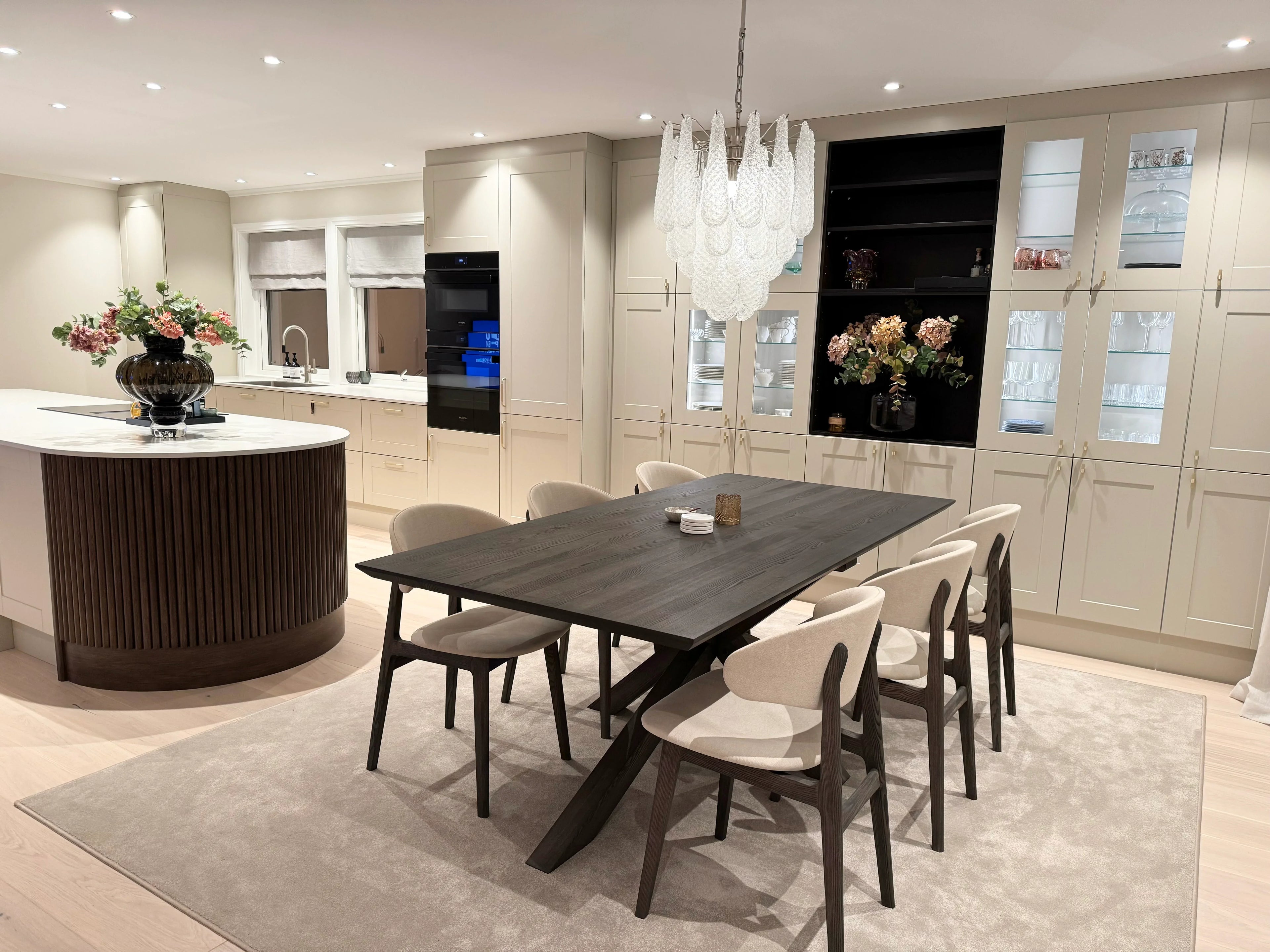 Mid-Century Murano Chandelier | Punto di Luce |  41 Clear Drop Glasses