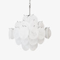 Isadora Murano White Disc Chandelier - Vakkerlight