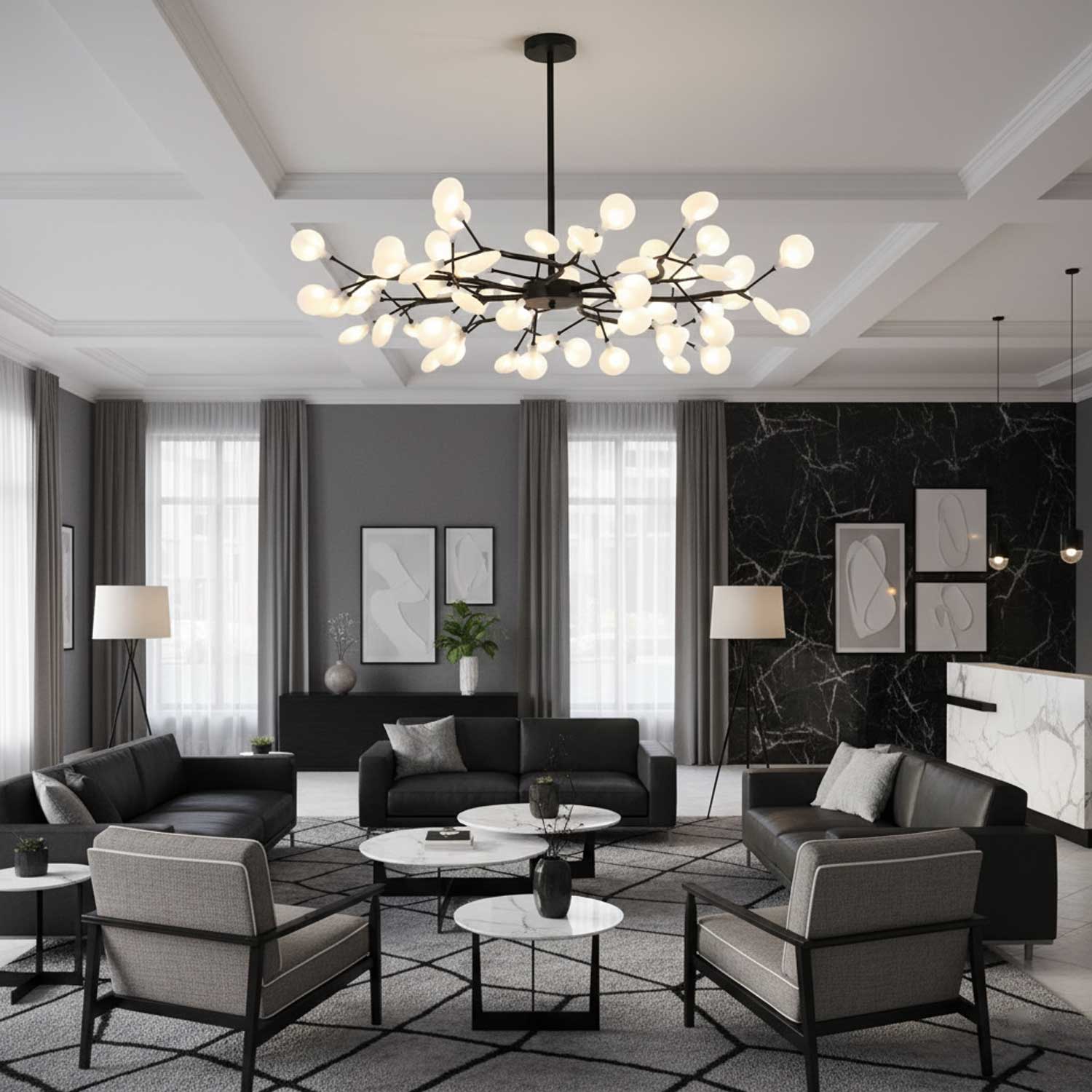 LED Firefly Sputnik Chandelier