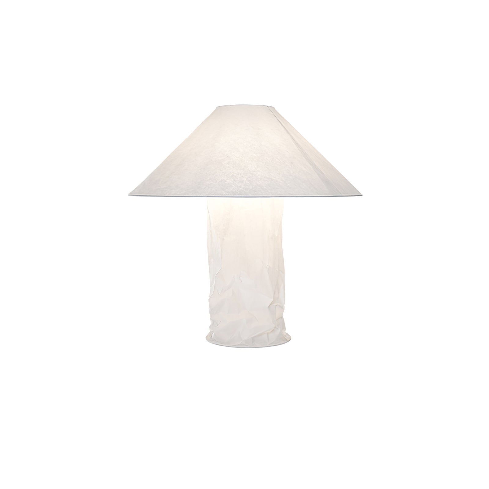 Lampă de masă din hârtie ondulată