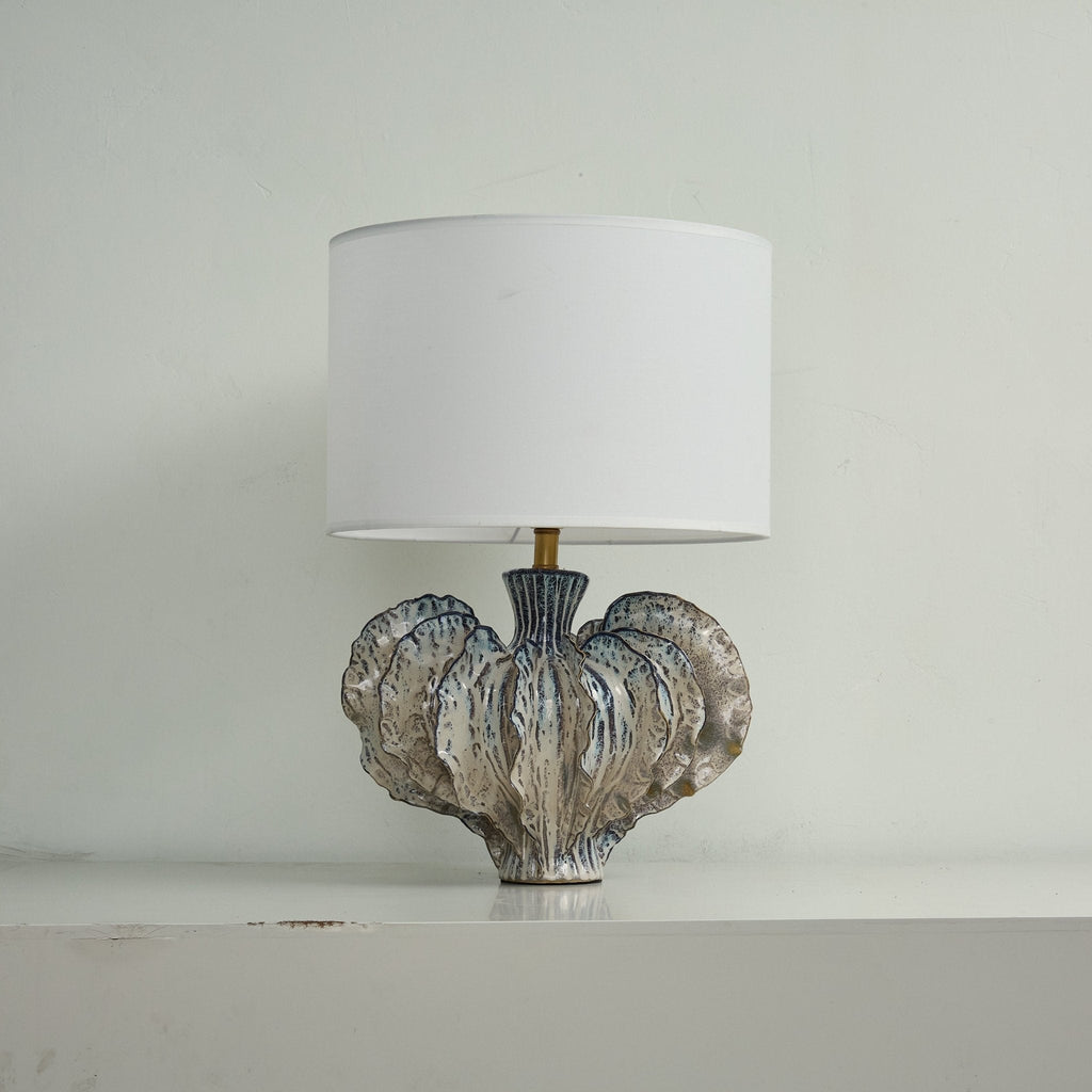 Lampă de masă ceramică în formă de frunză