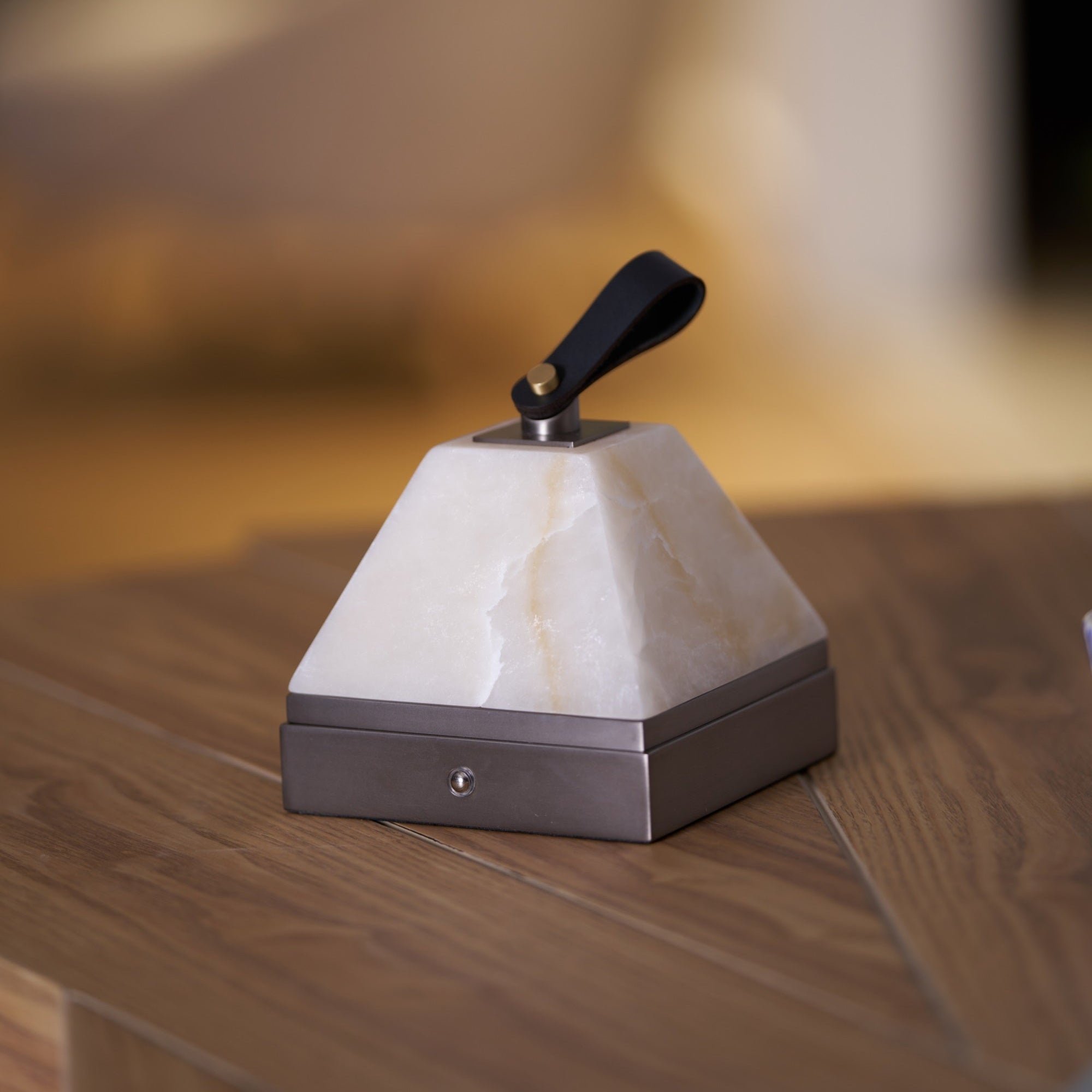 Luma Cube Alabaster Portable Lamp