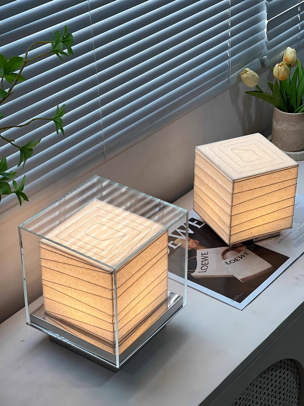 Lampă de masă Lumo Cube
