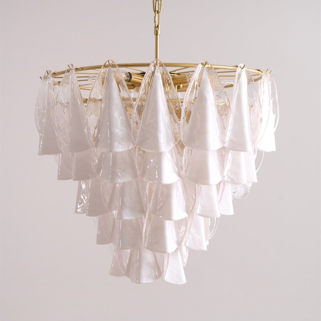 Lunara White Murano Chandelier - Vakkerlight