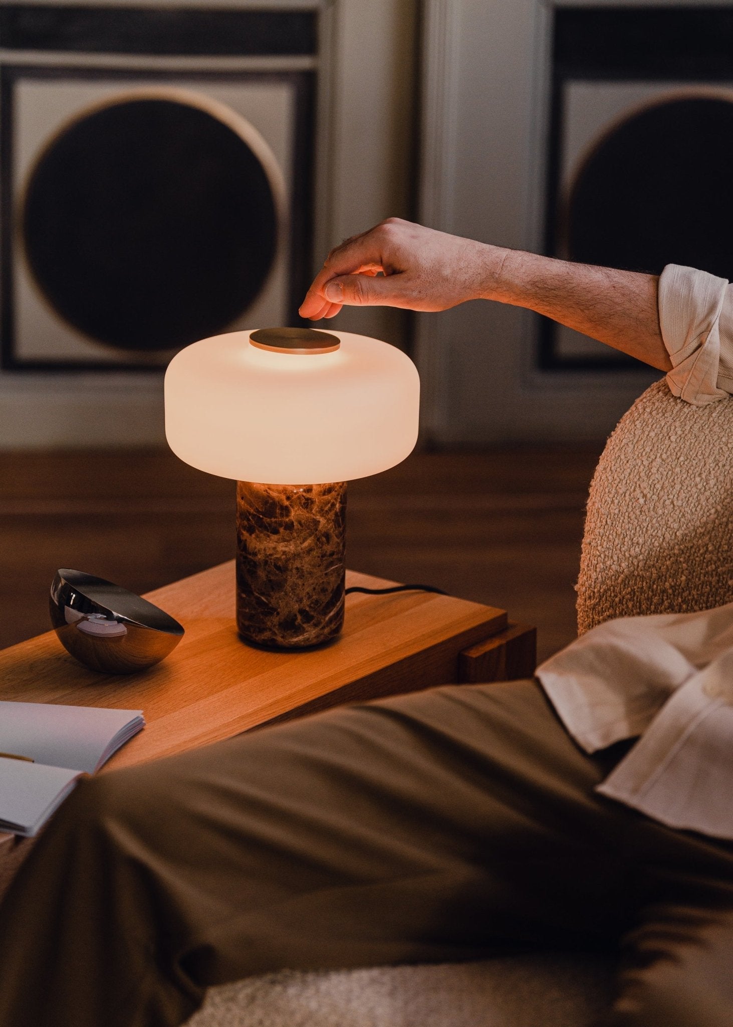 Maris Rechargeable Marble Table Lamp