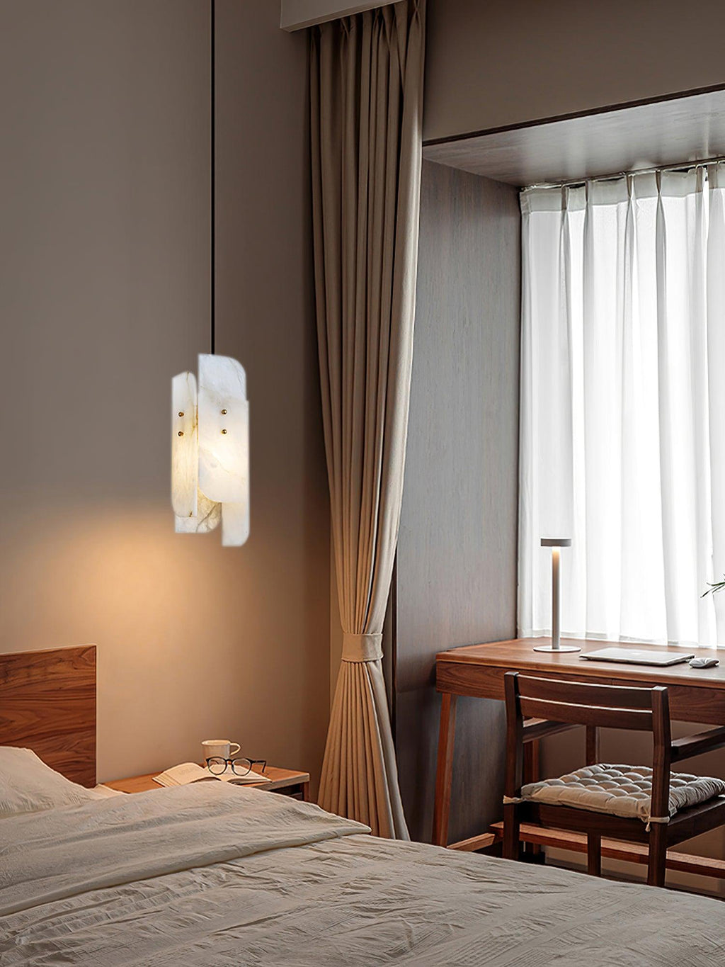 Megalith Mini Alabaster Pendant Light