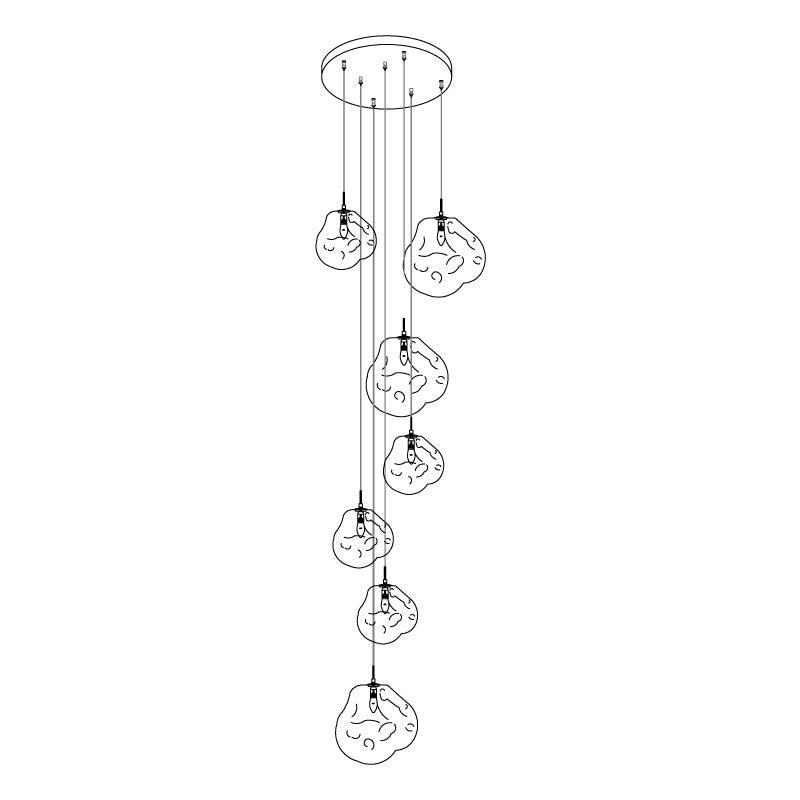 Lampă suspendată rotundă Multi Lava