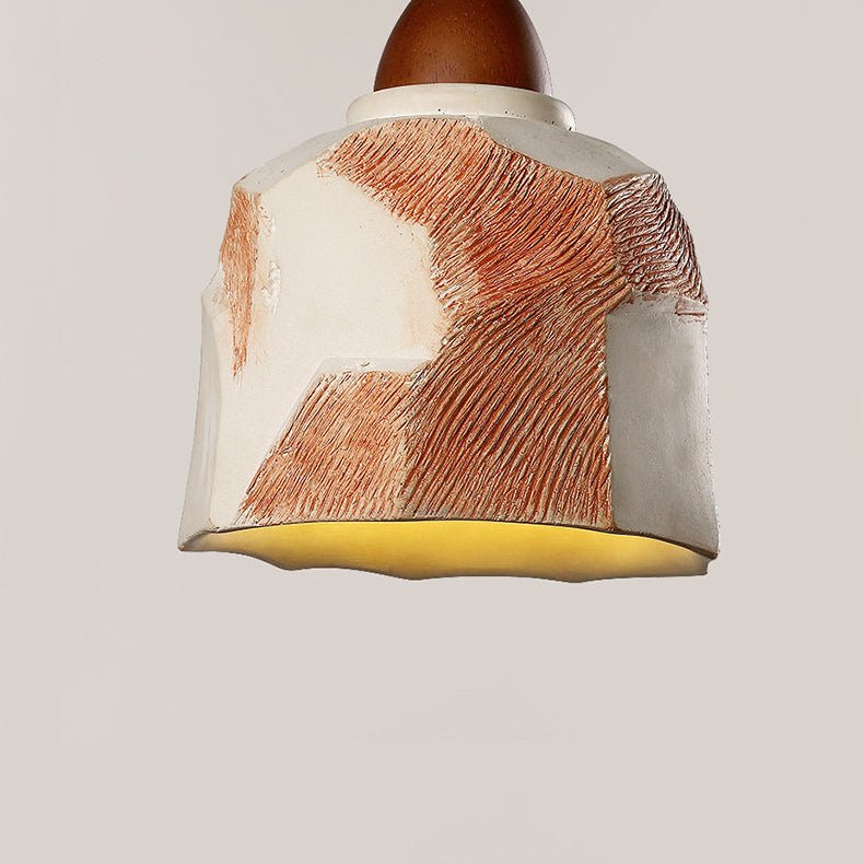 Lampă suspendată texturată din microciment
