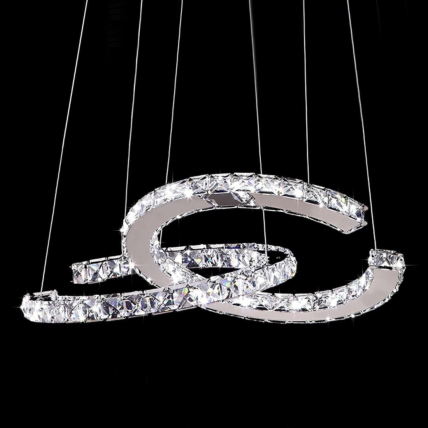 Modern Crystal Double C Chandelier - Vakkerlight