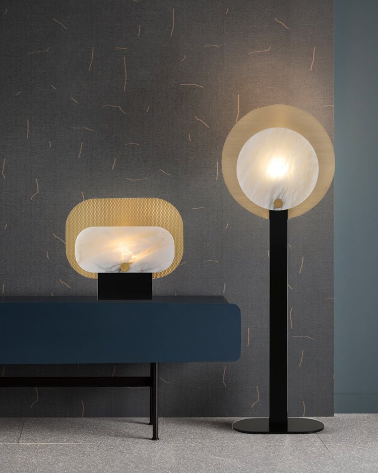 Lampă de masă Mosaic Elegance din alabastru