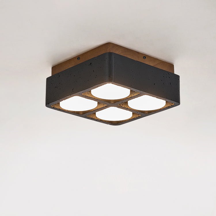 Lampă de tavan pătrată cu mai multe spoturi