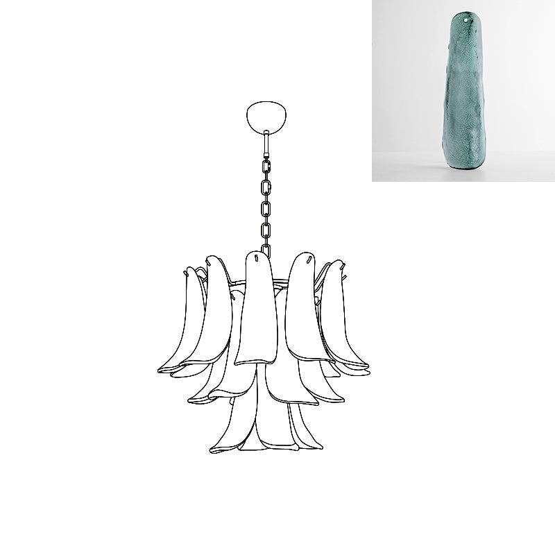 Murano Glass Petals Chandelier