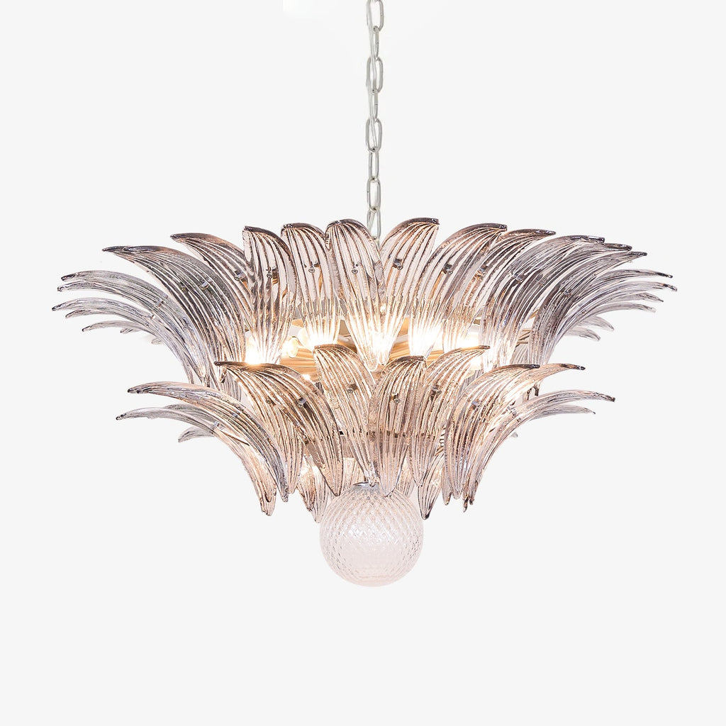 Murano Palmette Transparent Chandelier - Vakkerlight