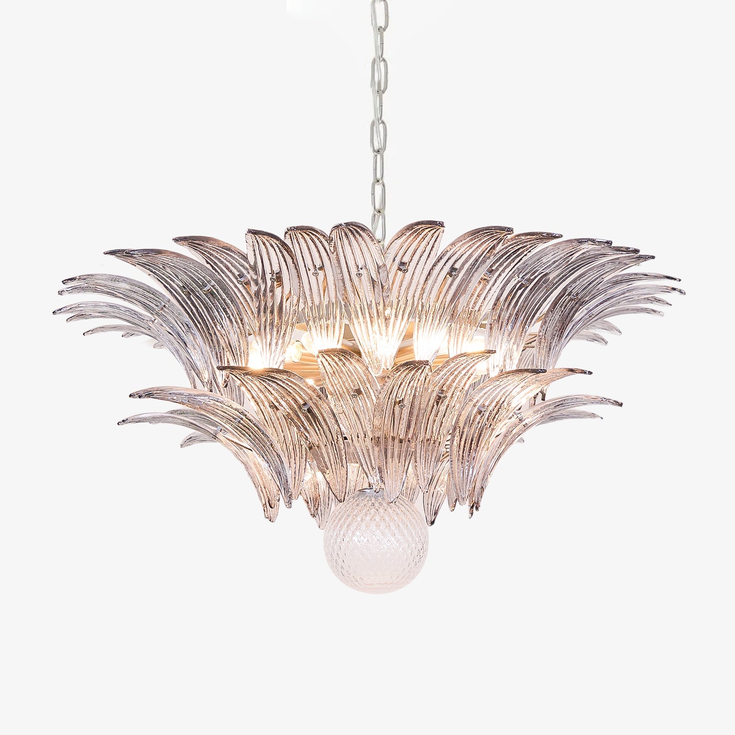 Murano Palmette Transparent Chandelier - Vakkerlight