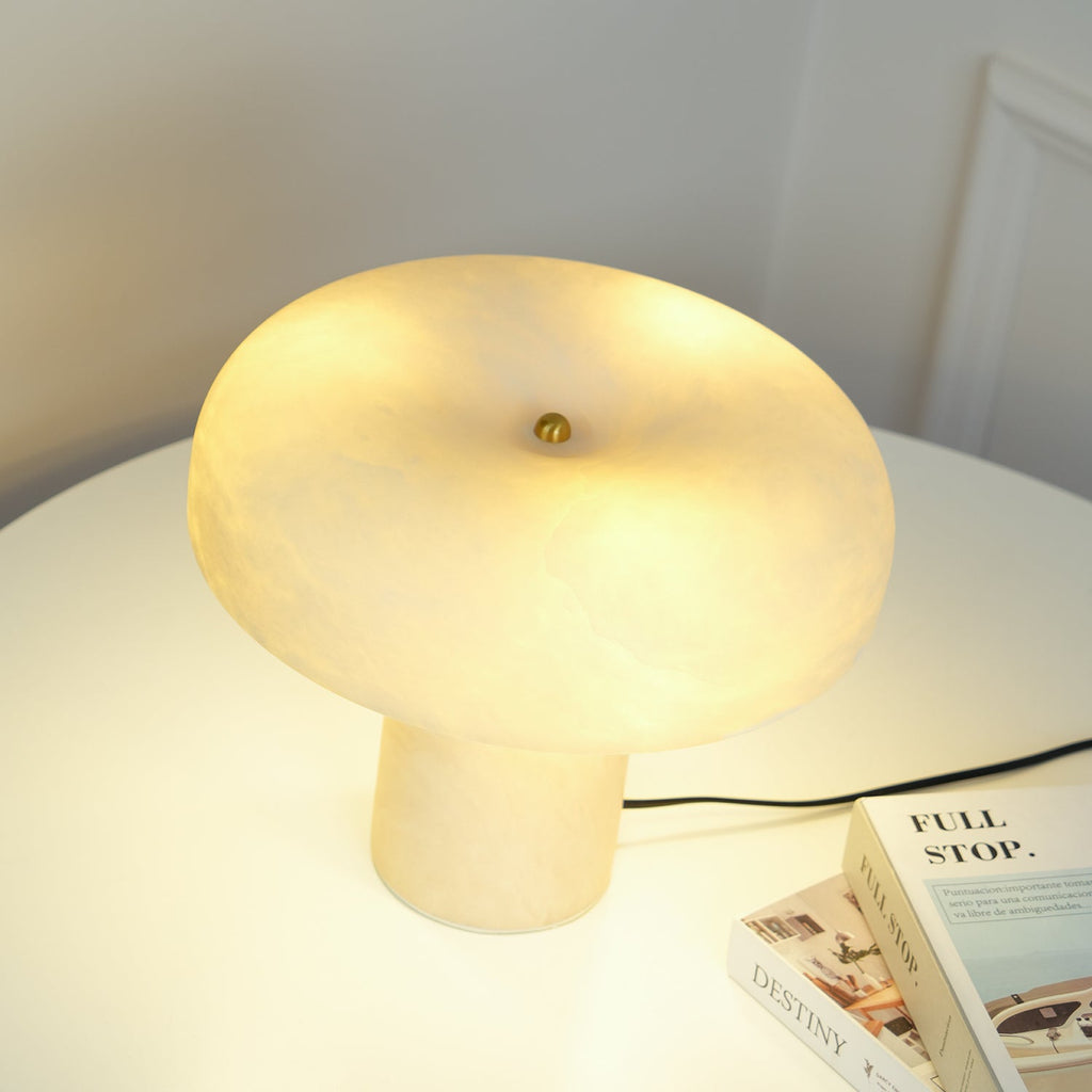 Mushroom Type Alabaster Table Lamp