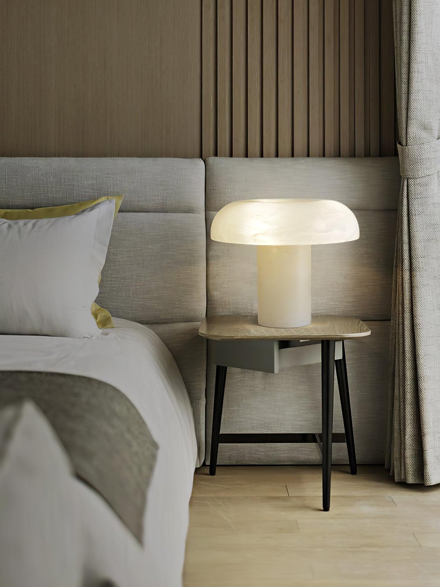 Mushroom Type Alabaster Table Lamp