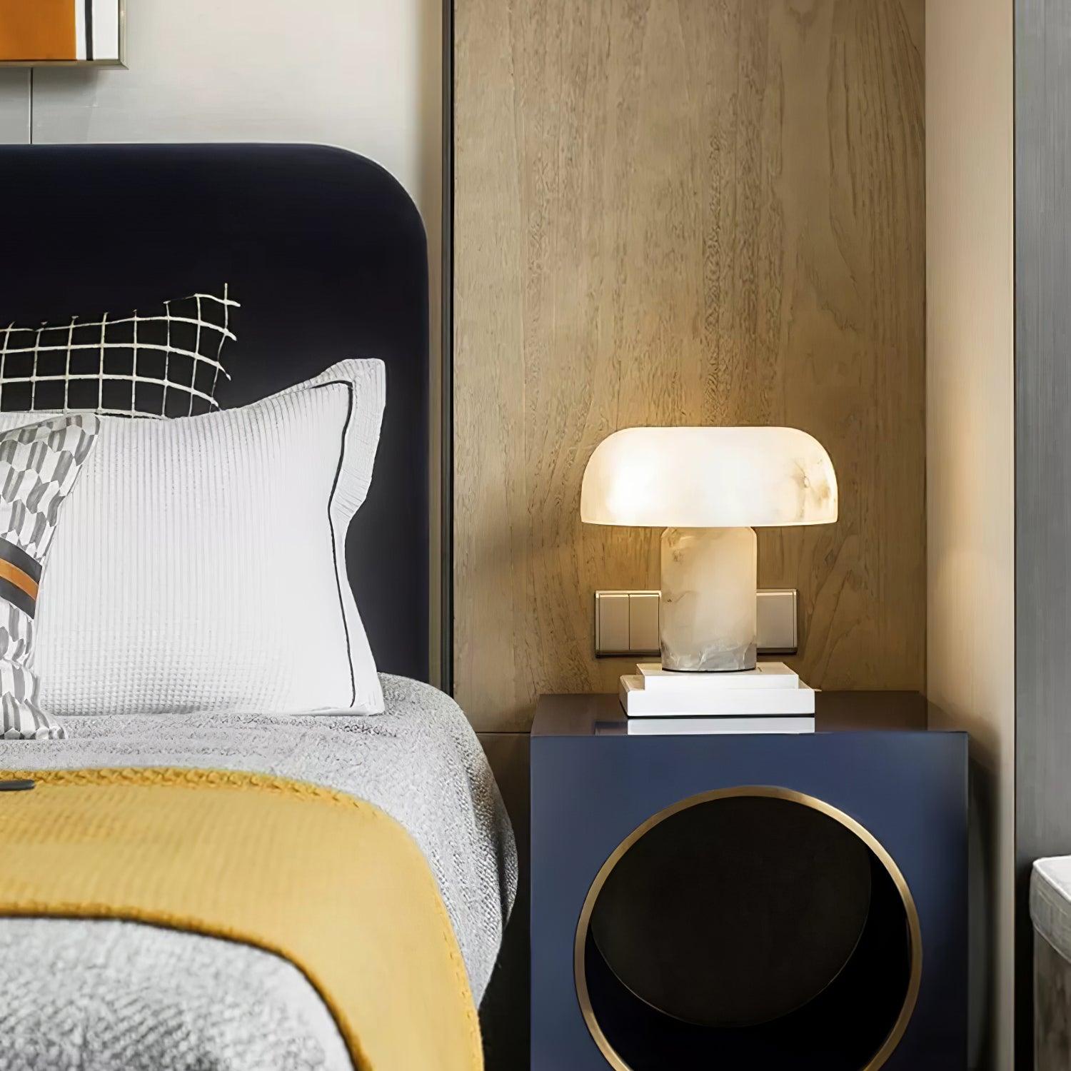 Mushroom Type Alabaster Table Lamp