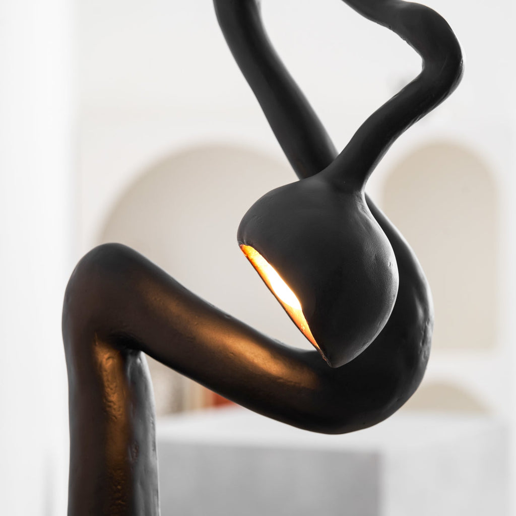 Lampă de masă cu sculptură de smirnă 