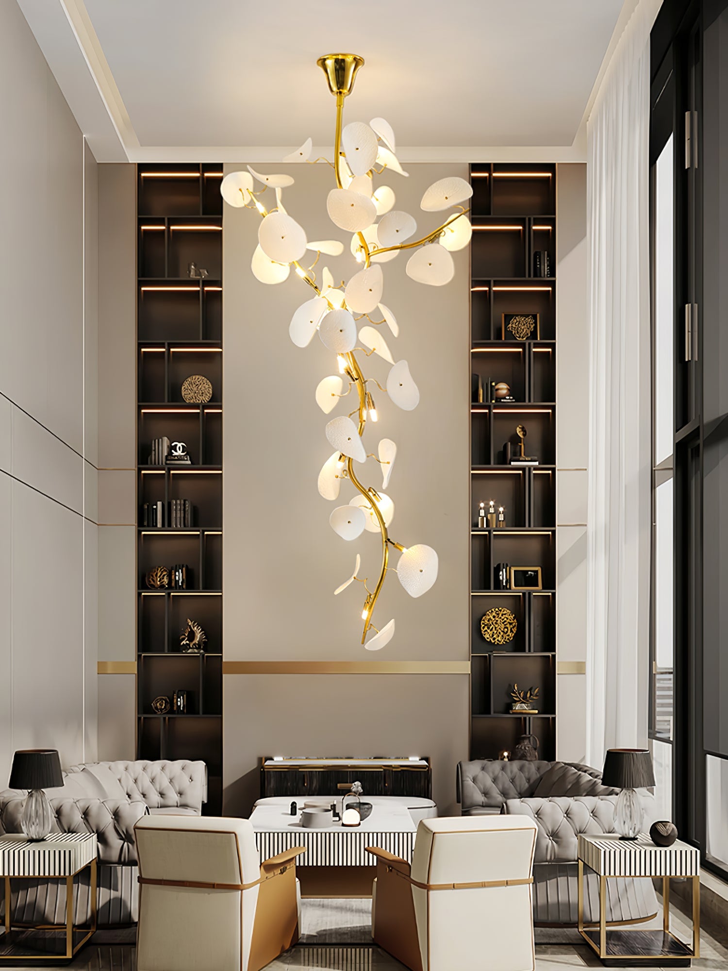 Nebula Petal Chandelier