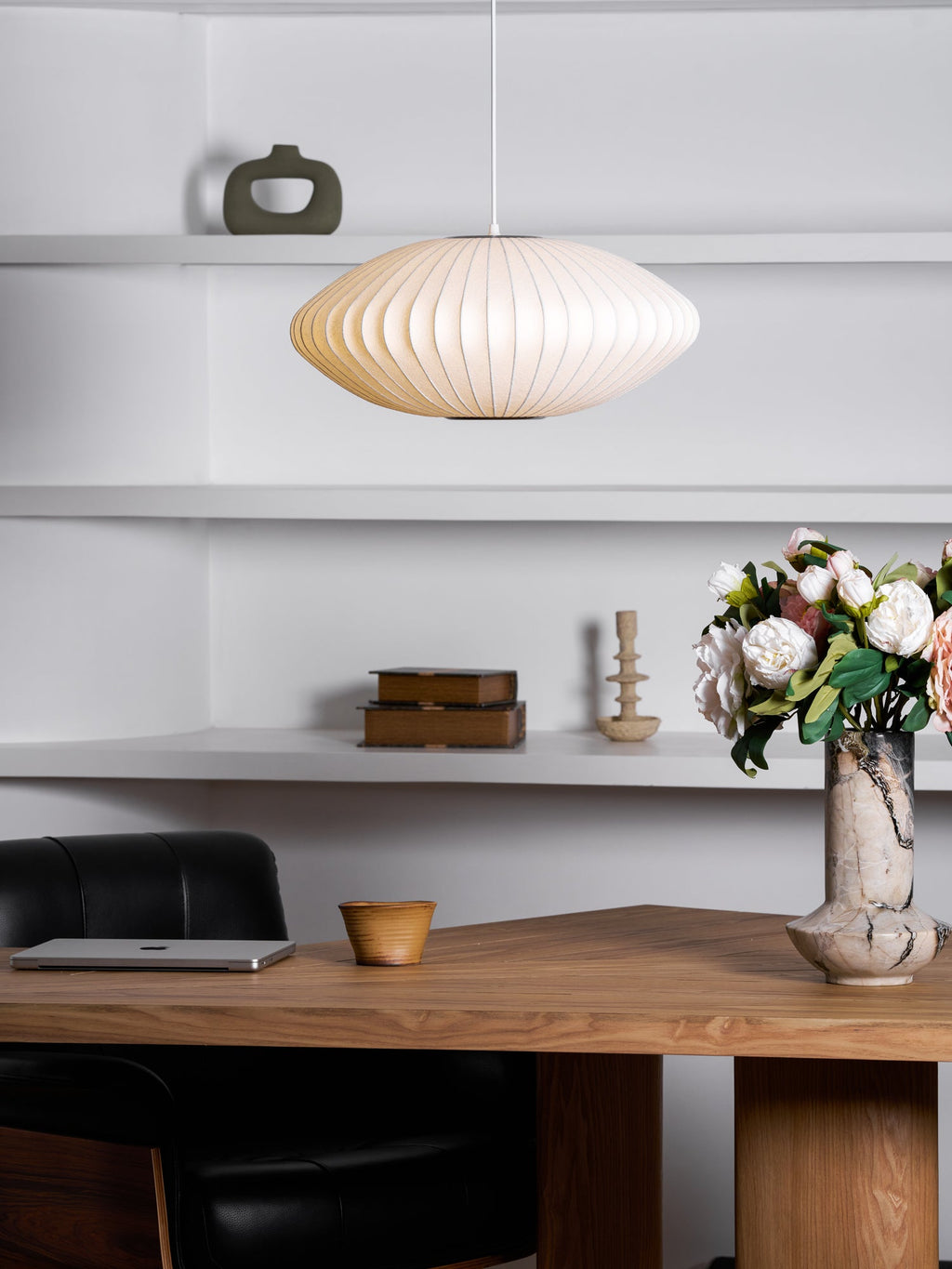 Bubble Mulberry Silk Pendant Lamp