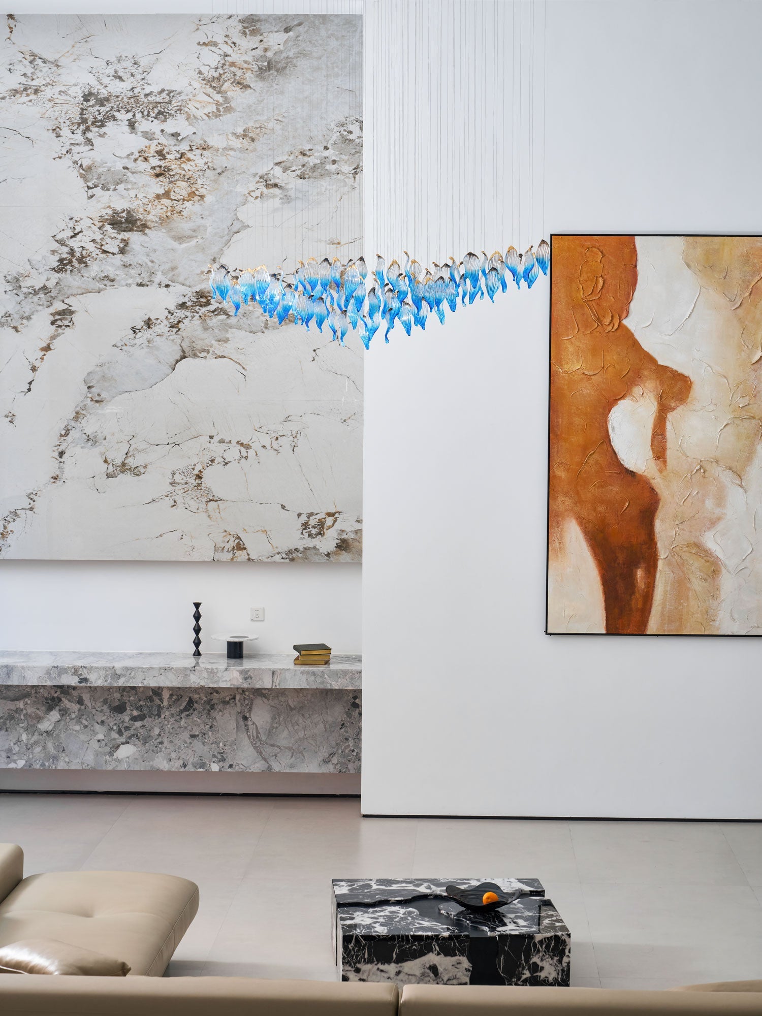 Ocean Drift Blown Glass Customize Chandelier