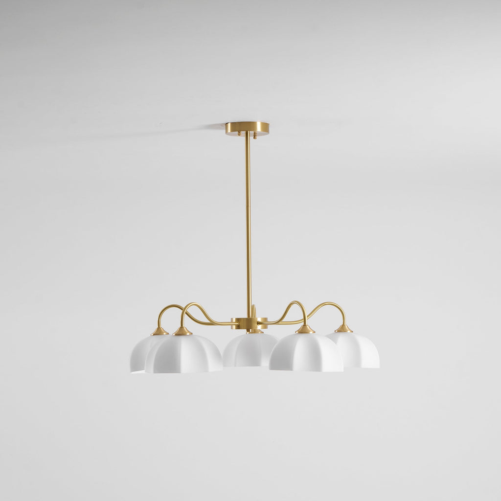 Octagonal Glass Bowl Chandelier