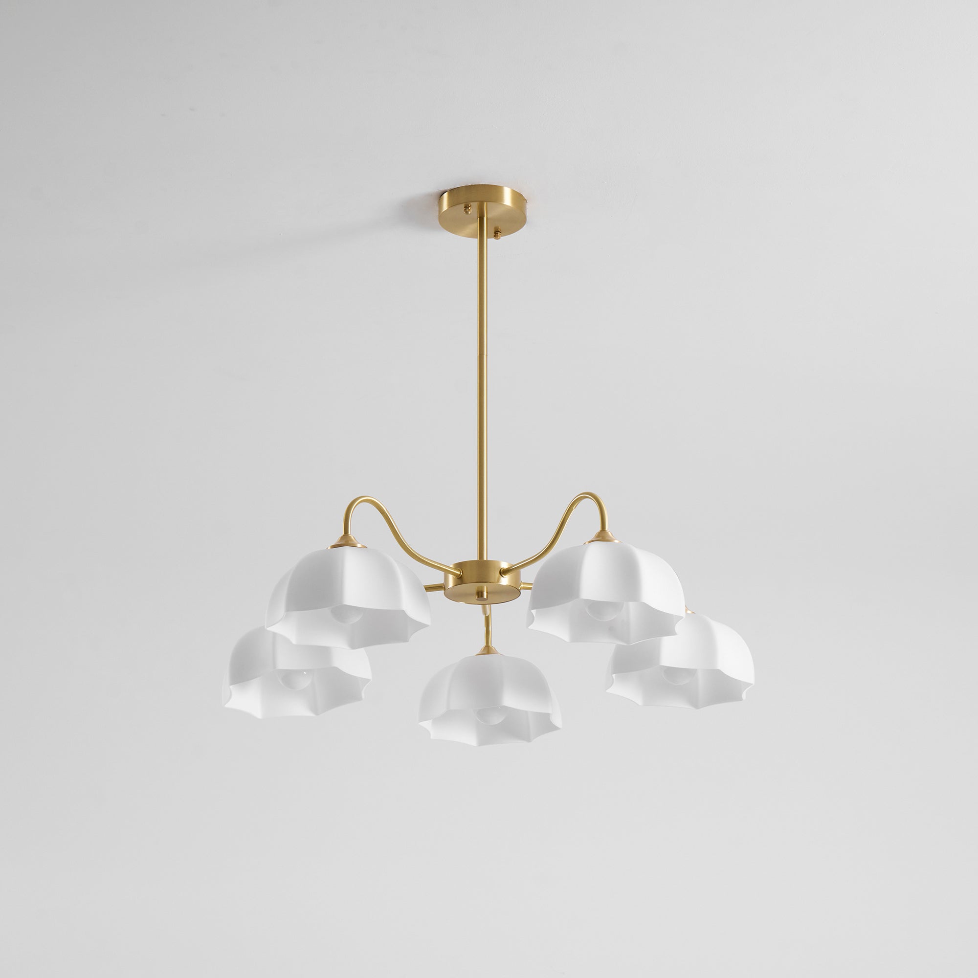 Octagonal Glass Bowl Chandelier