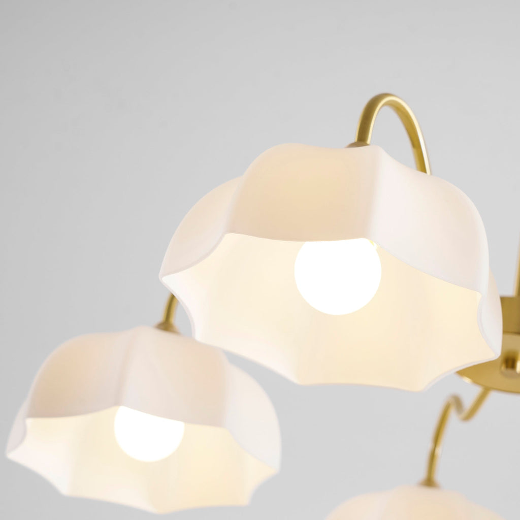 Octagonal Glass Bowl Chandelier