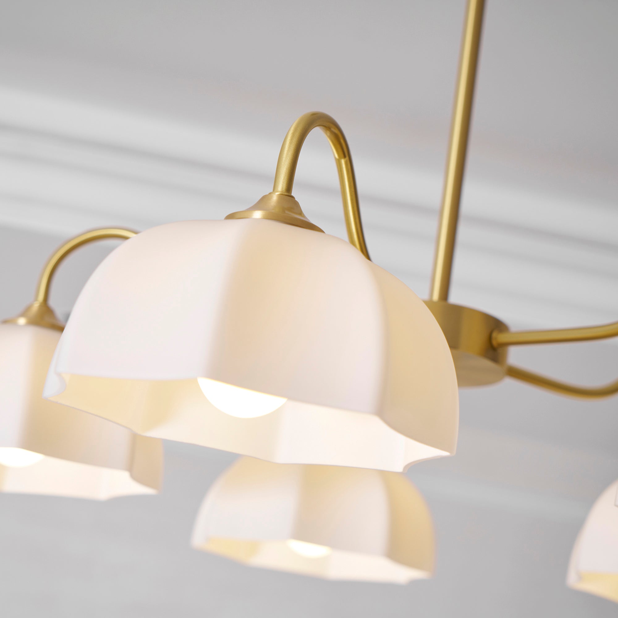 Octagonal Glass Bowl Chandelier