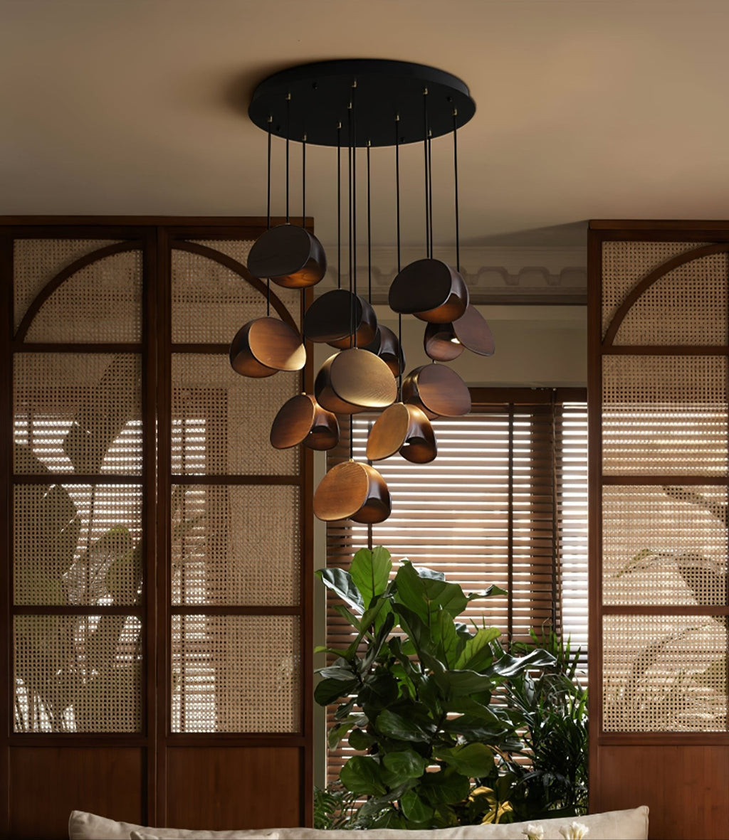 Lampă suspendată Orbit Fold Wood 