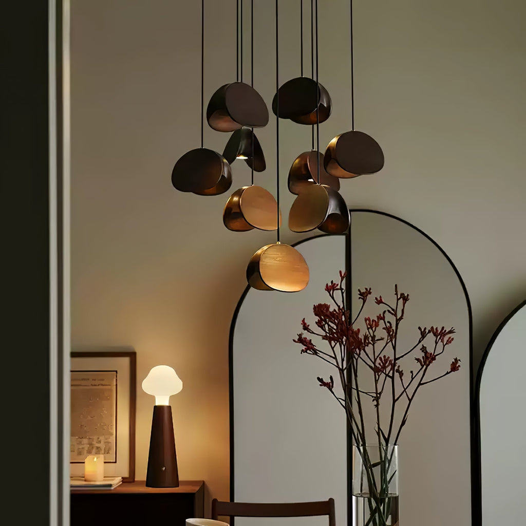 Lampă suspendată Orbit Fold Wood 