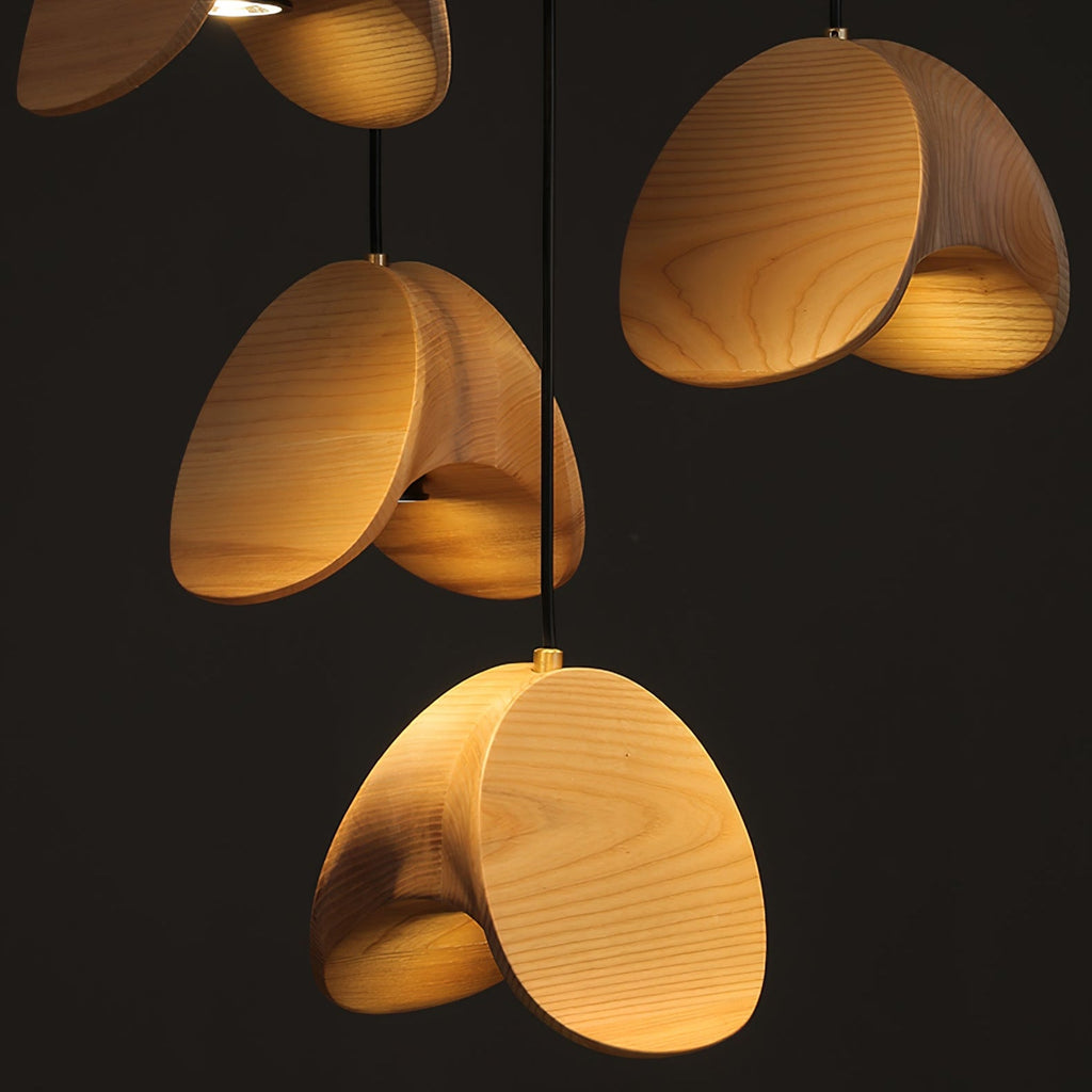 Lampă suspendată Orbit Fold Wood 