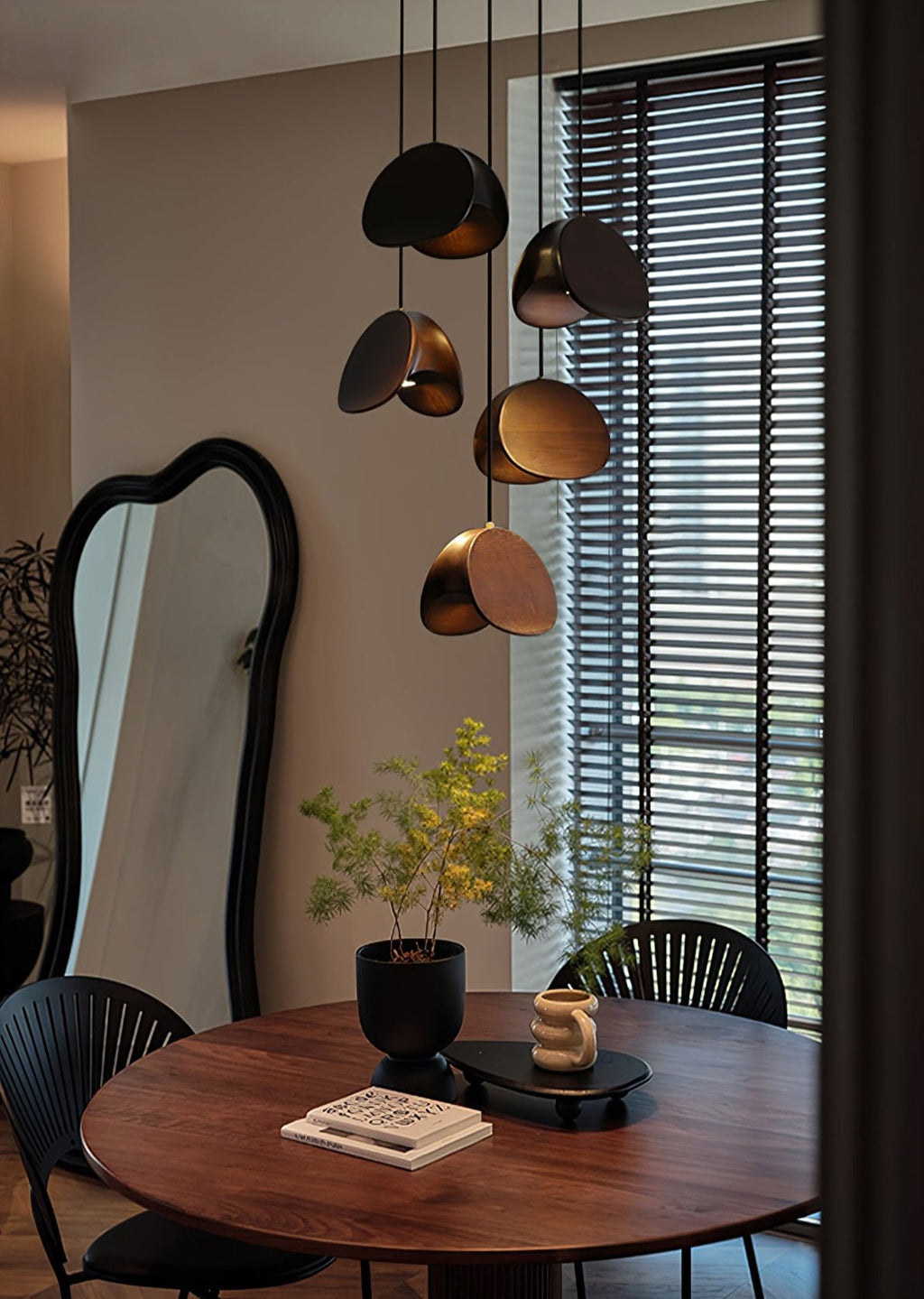 Lampă suspendată Orbit Fold Wood 