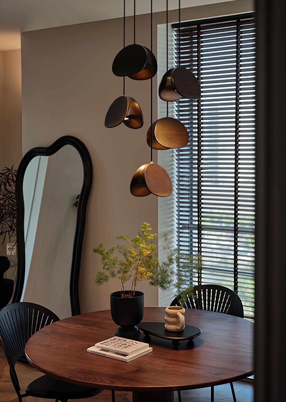 Lampă suspendată Orbit Fold Wood 