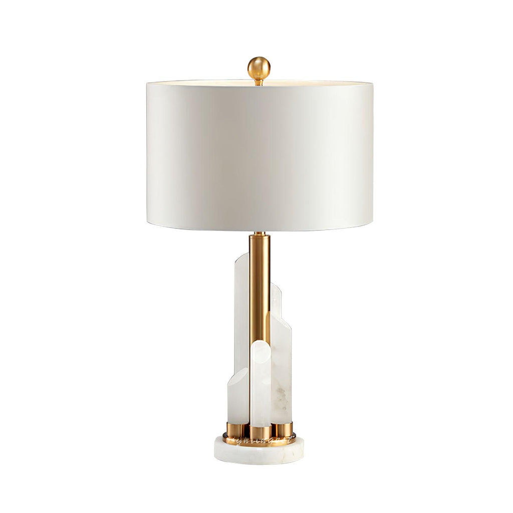 Orbit Metal Alabaster Table Lamp