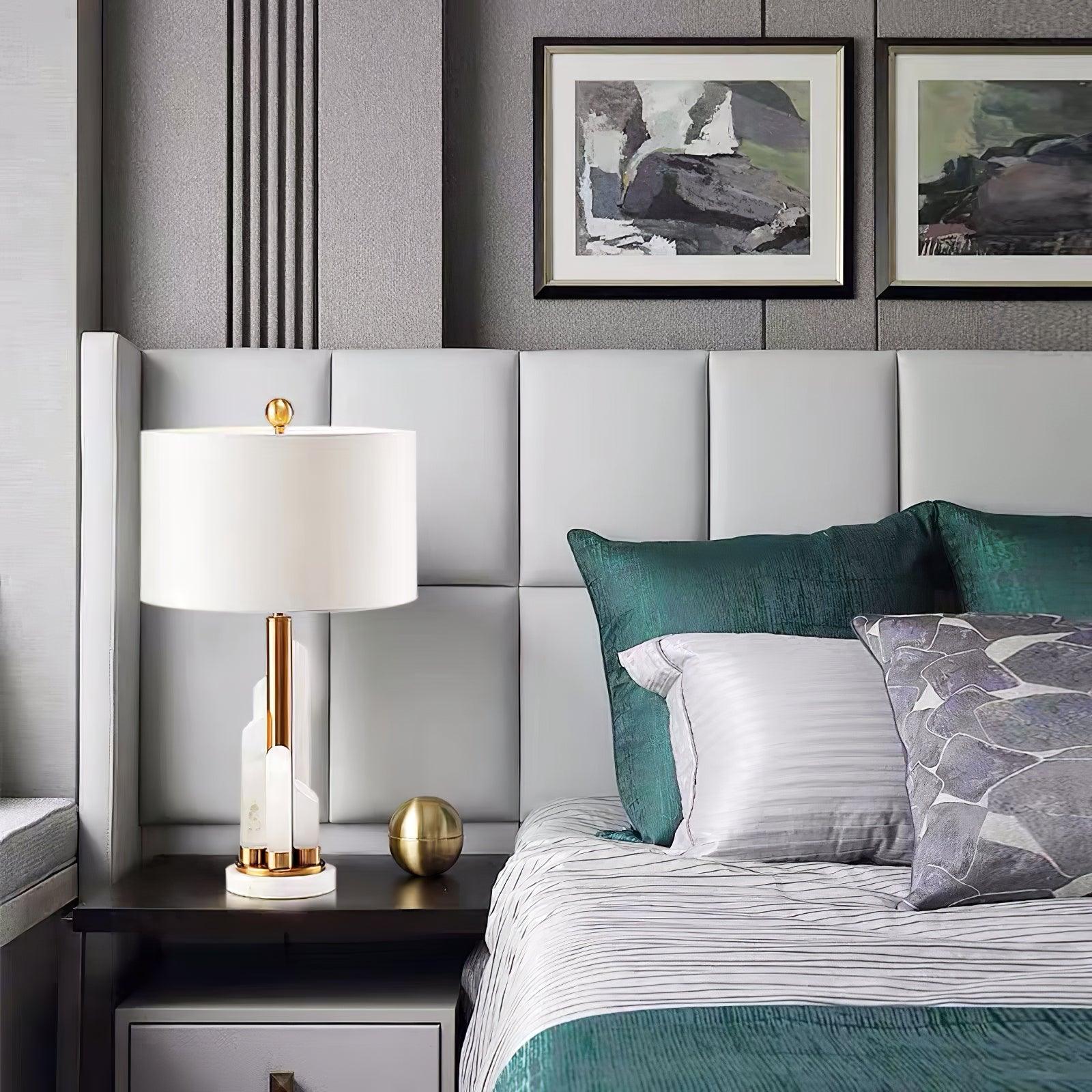 Orbit Metal Alabaster Table Lamp