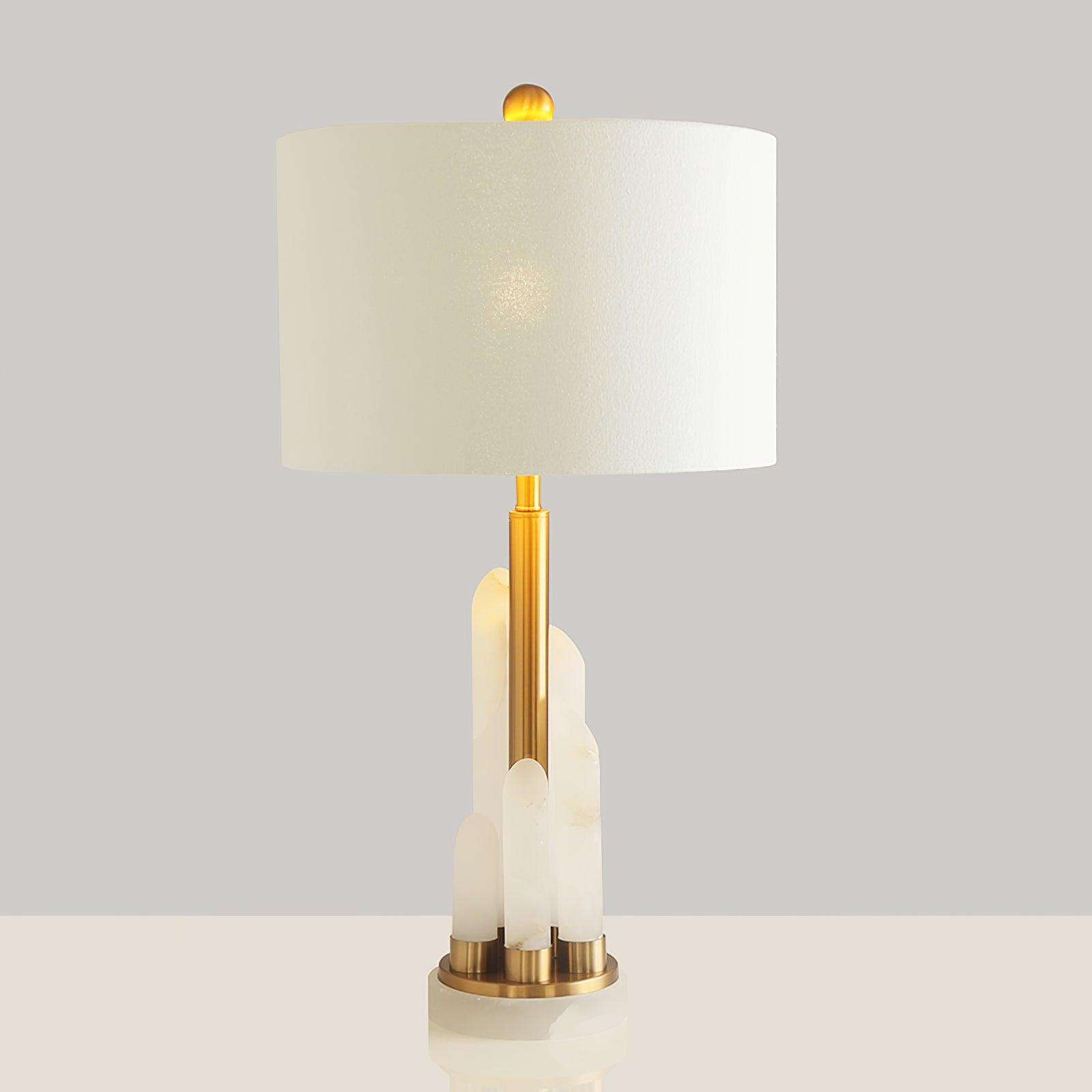 Orbit Metal Alabaster Table Lamp